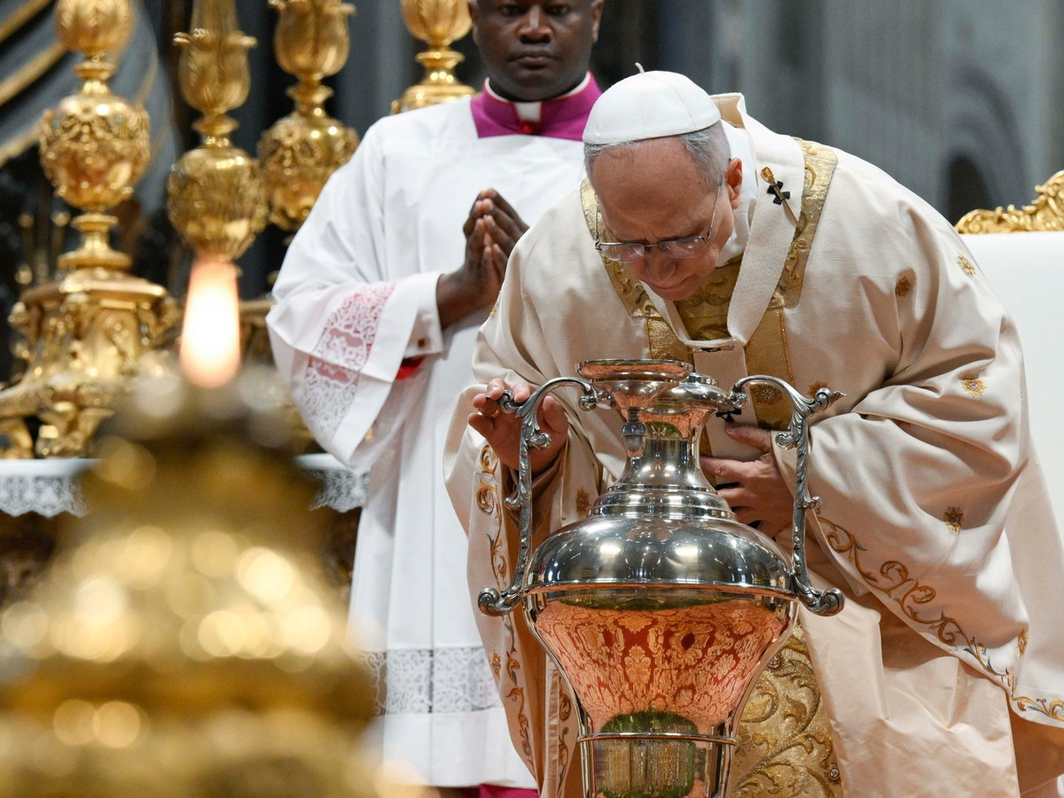 Leon XIV. Blagoslov olj in posvetitev krizme