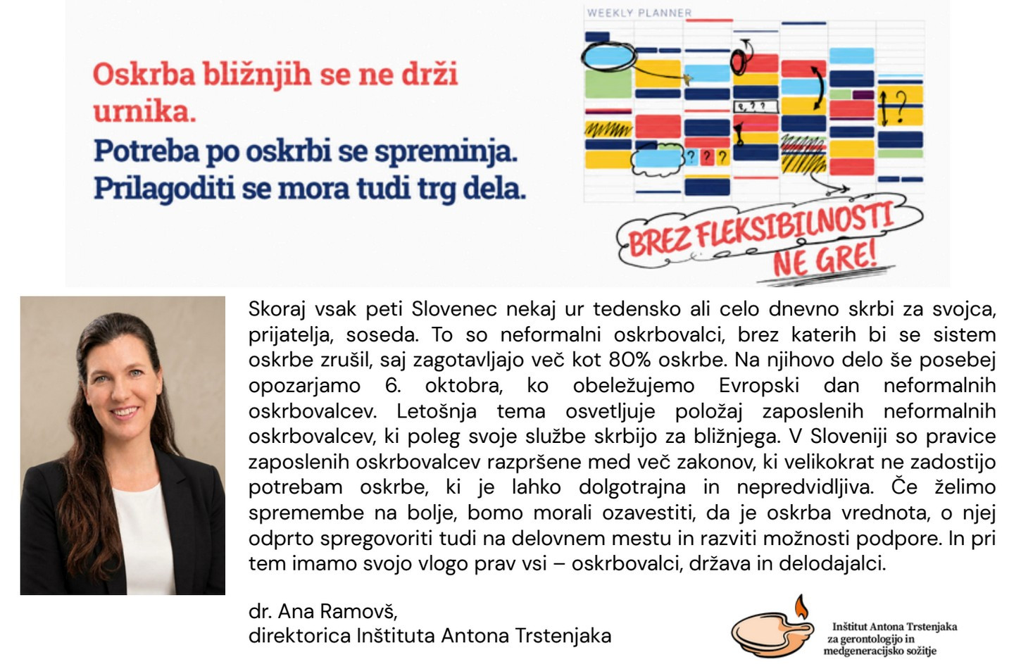 Sporočilo in spodbude ob Evropskem dnevu družinskih oskrbovalcev