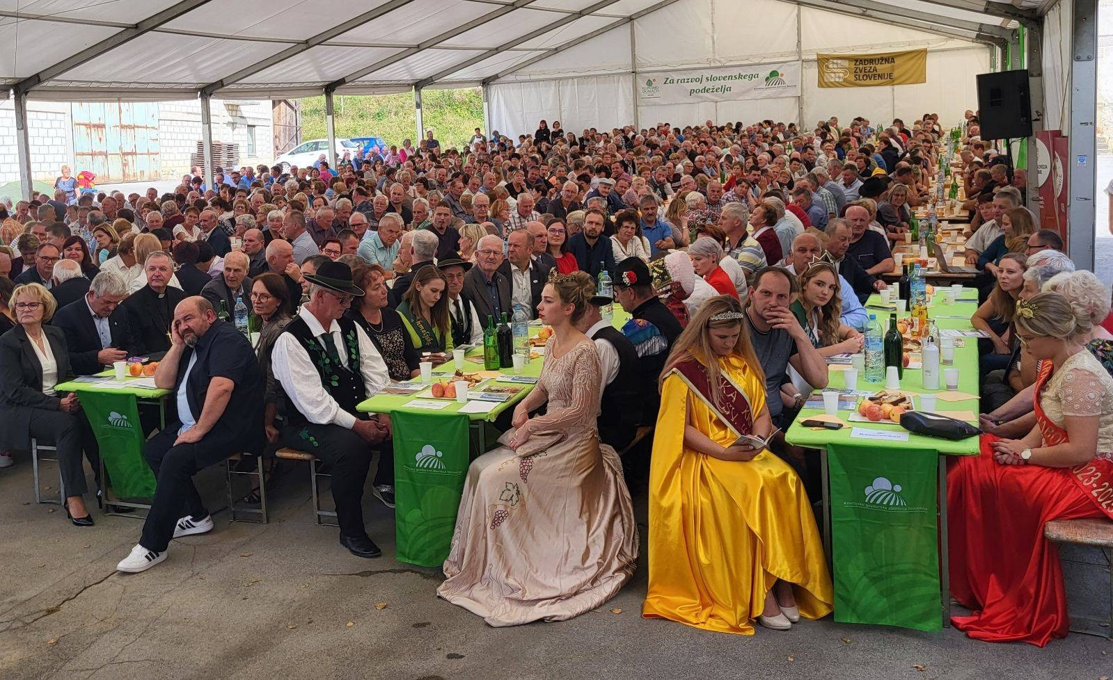 Pogled na svorišče pred slomškovo rojstno hišo