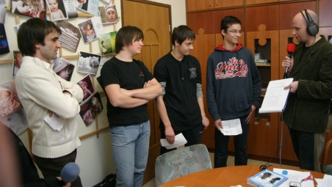 Gimnazija Želimlje: prof. Jurij Pavel Emeršič, Peter Hrovat, Dominik Jan, David Vidmar