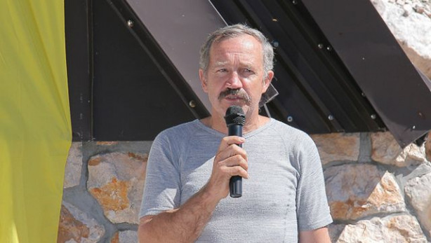Bogdan Žorž v njemu najljubšem gorskem okolju, na Kredarici