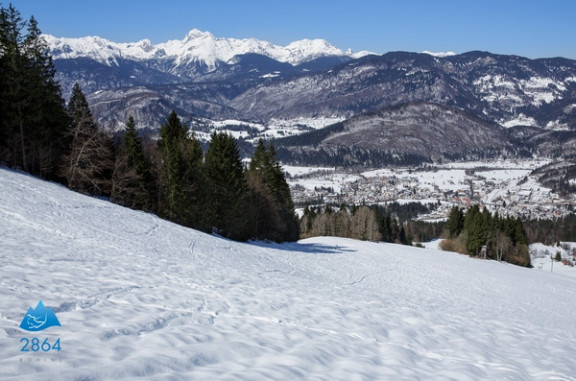Razgled s smučiča na Triglav