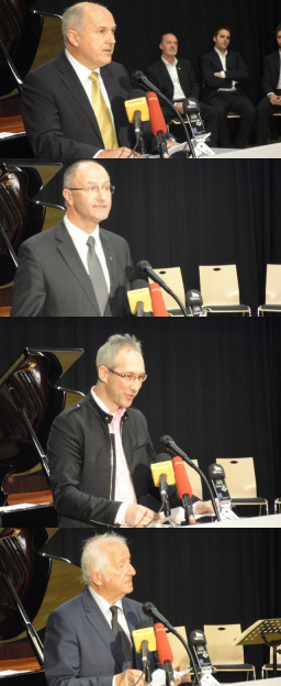 Dr. Zdravko Inzko, mag. Janko Krištof, Edi Oraže in akademik Lojze Lebič
