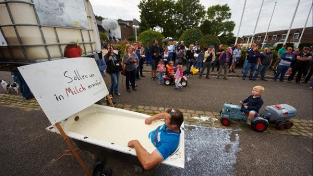 Protest nemških pridelovalcev mleka