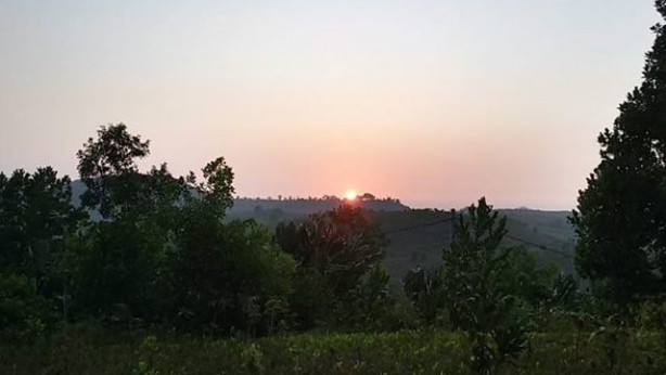 Sončni zahod na misijonu Ampitafa