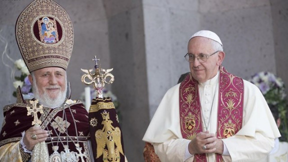 Papež Frančišek in katolikos Armenske apostolske Cerkve Karekin II.