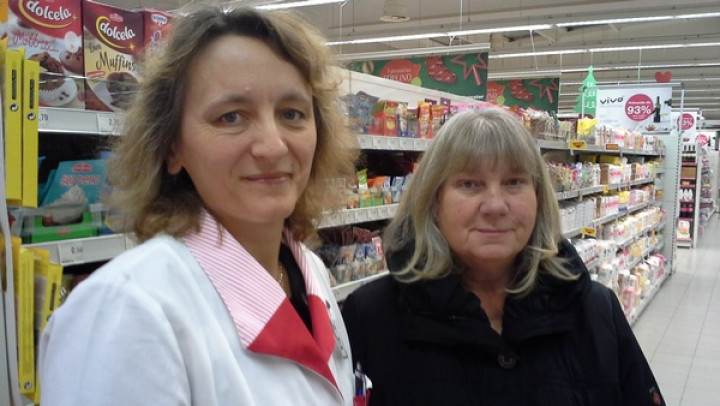 Lidija Gorjup in poslušalka Halilovič