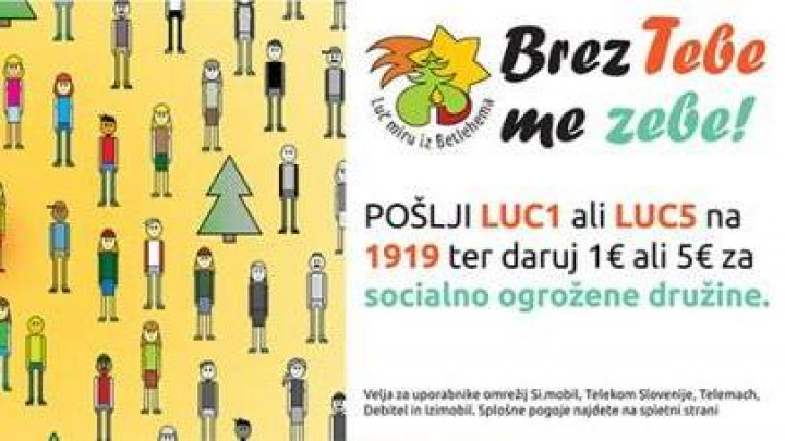 Dobrodelna akcija Luč miru za družine v stiski.