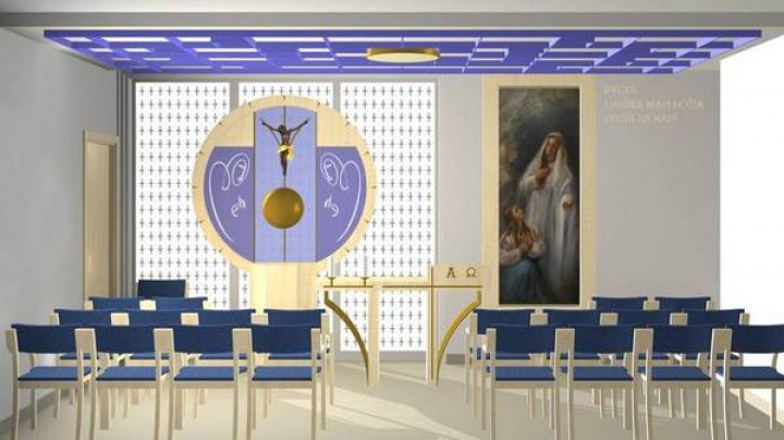 Načrt nove bolnišnične kapele v Novem mestu