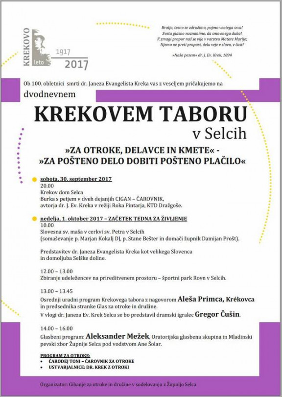 Krekov tabor v Selcih