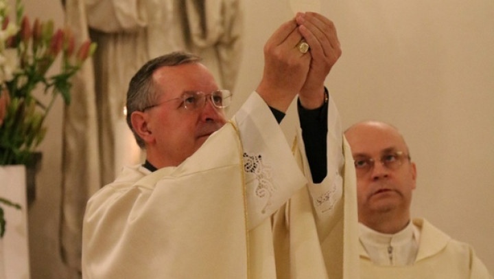 Nadškof Marjan Turnšek in glavni urednik Radia Ognjišče msgr. Franci Trstenjak