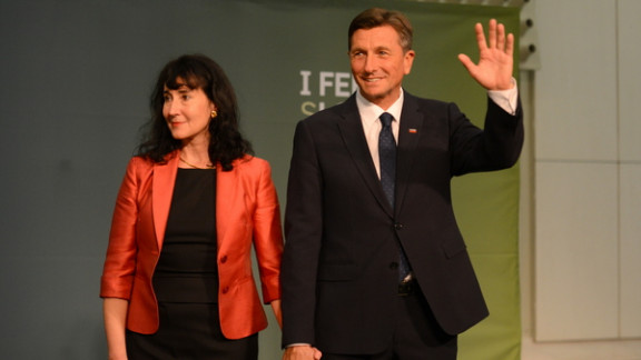 Tanja Pečar in Borut Pahor