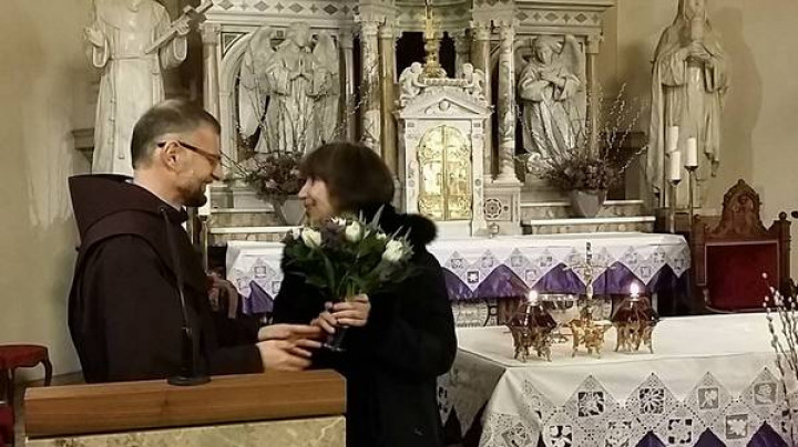 p. Robert in slikarka Maša