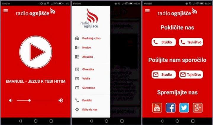 Android aplikacija Radia Ognjišče
