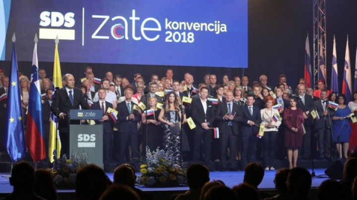 Janez Janša in vsi kandidati SDS za poslance