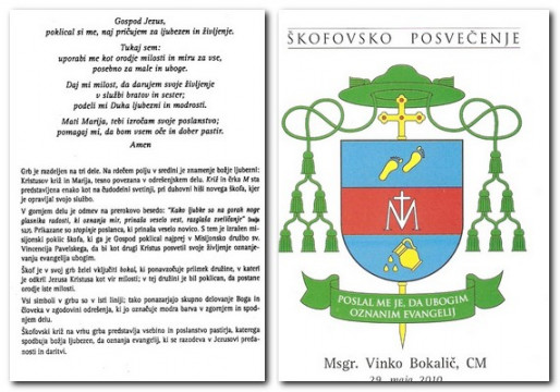 Škofovski grb - prva in zadnja stran podobice