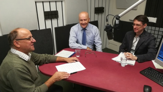 Dr. Roman Lavtar in dr. Iztok Rakar v pogovoru s Tonetom Gorjupom 