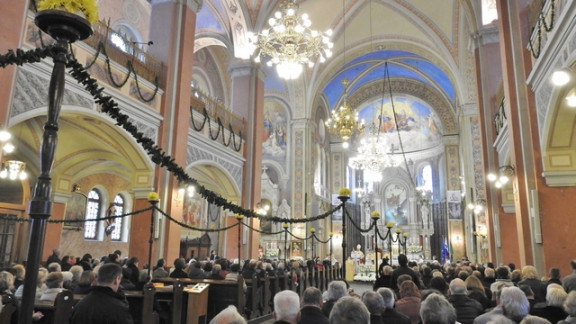 Ribničani zbrani pri sveti maši