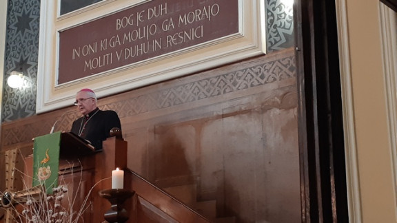 Nagovor nadškofa Stanislava Zoreta v evangeličanski cerkvi