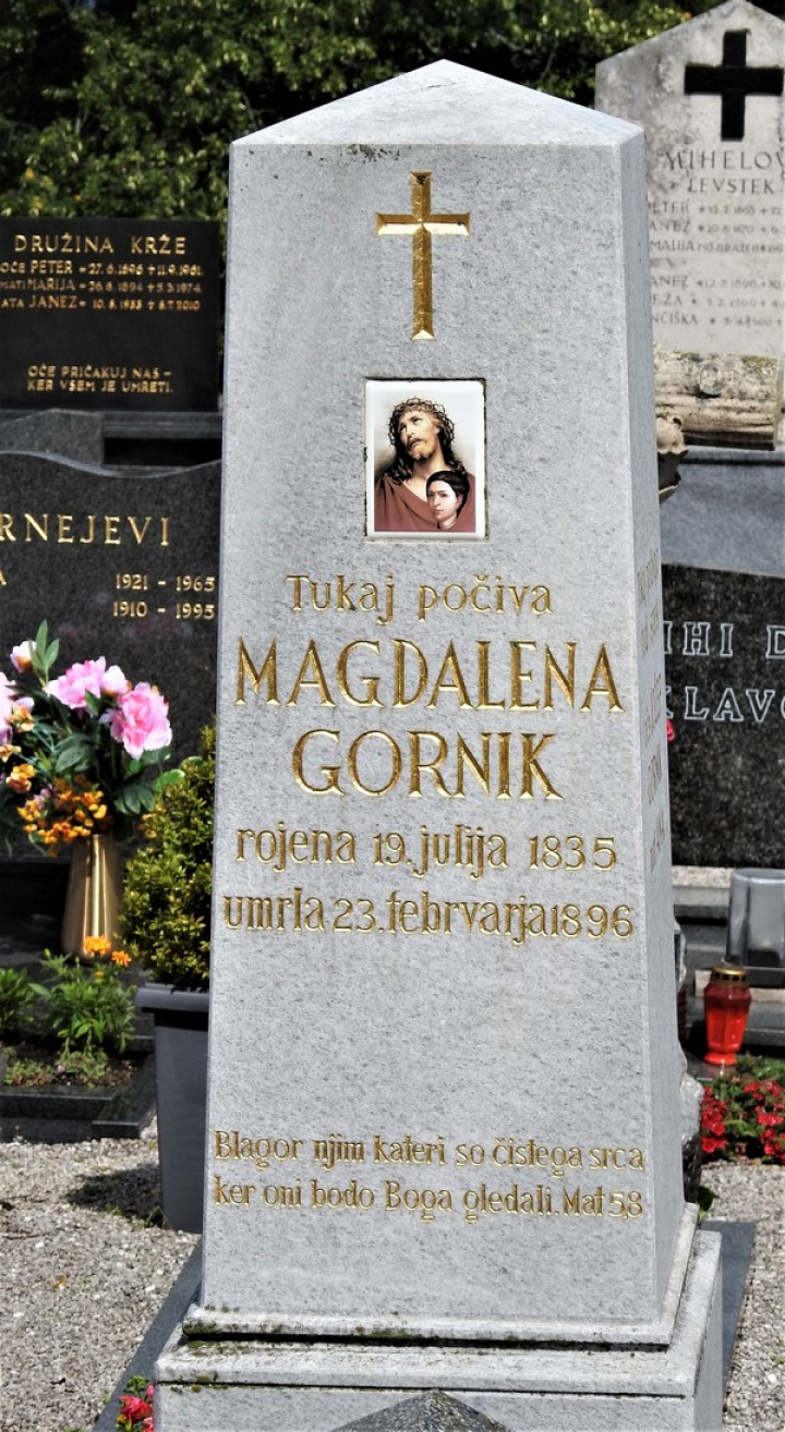 Nagrobni spomenik mistikinje Magdalene Gornik