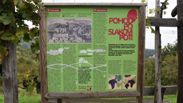 Informativne table na točkah pohoda po Slakovi poti