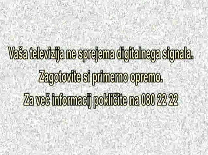 Pojav na ekranu, če nimate digitalne televizije