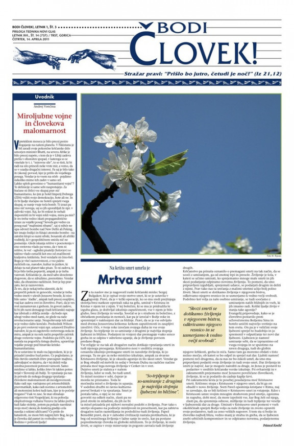 Naslovnica tretje priloge Bodi človek!
