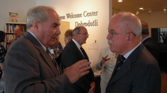 Dr. Edi Gobec in minister dr. Boštjan Žekš