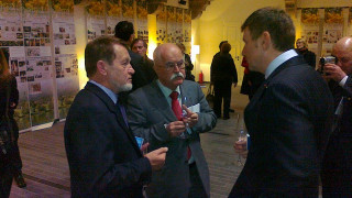 Florjan Auser, minister Žekš in dr. Oto Luthar