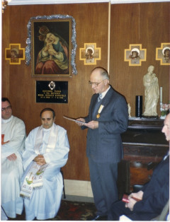 Dušanov govor v kapeli našega doma ob obisku lokalnega škofa