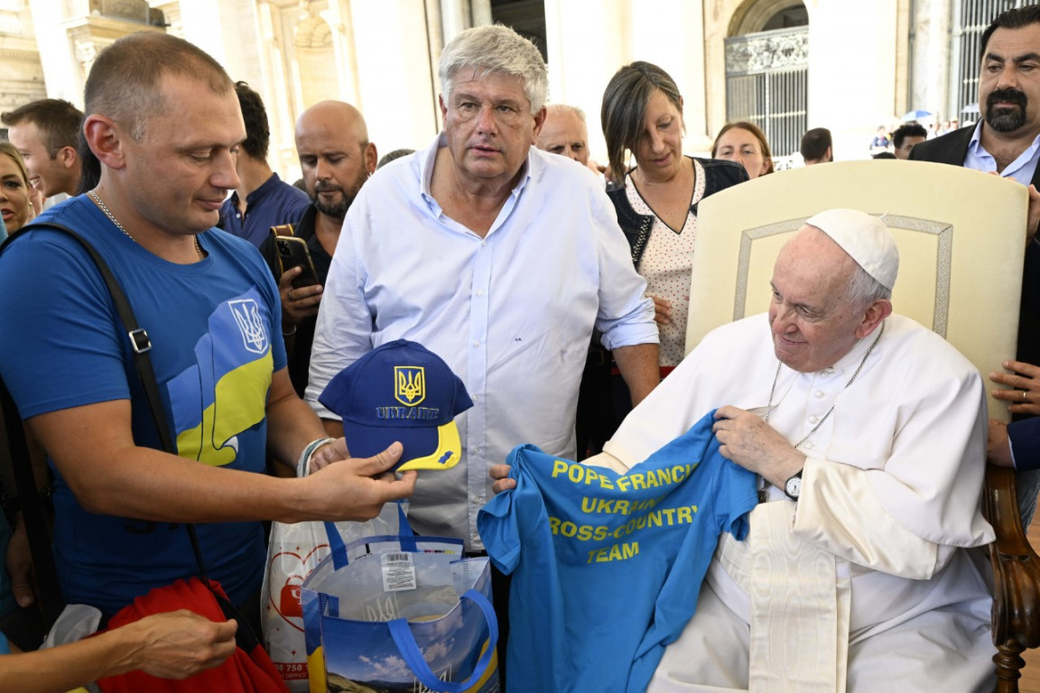 Papež pozdravlja Ukrajince pri današnji avdienci