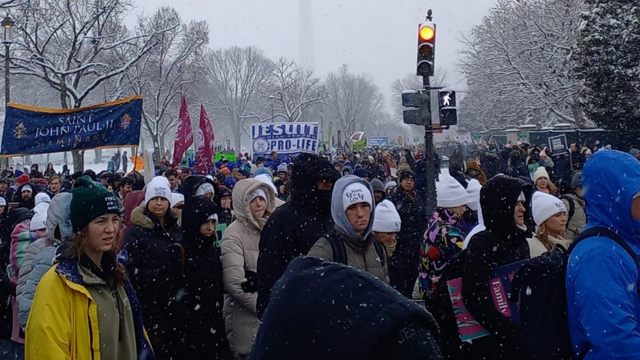 Velika množica ljudi na osrednjem Pohodu v Washingtonu