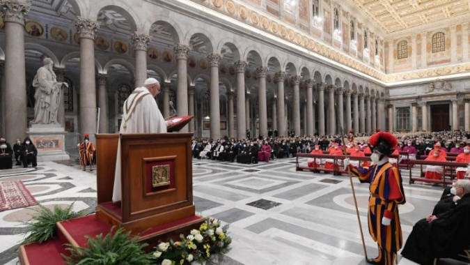 Papež med nagovorom ob sklepu molitvene osmine za edinost kristjanov
