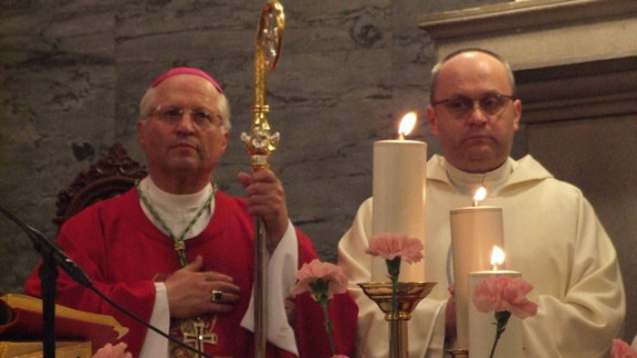 Škof Andrej Glavan in Franci Trstenjak