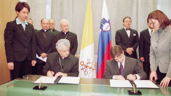Podpis sporazuma med Slovenijo in Vatikanom