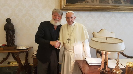 Pedro Opeka se je s papežem Frančiškom srečal lani v Vatikanu