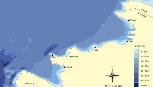 Barimetrična karta slovenskega morja