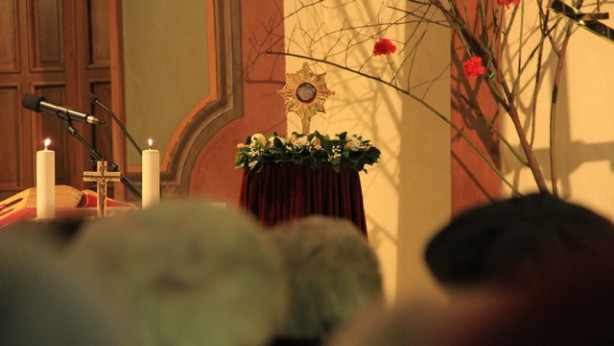 Molitev pred relikvijami sv. p. Pija