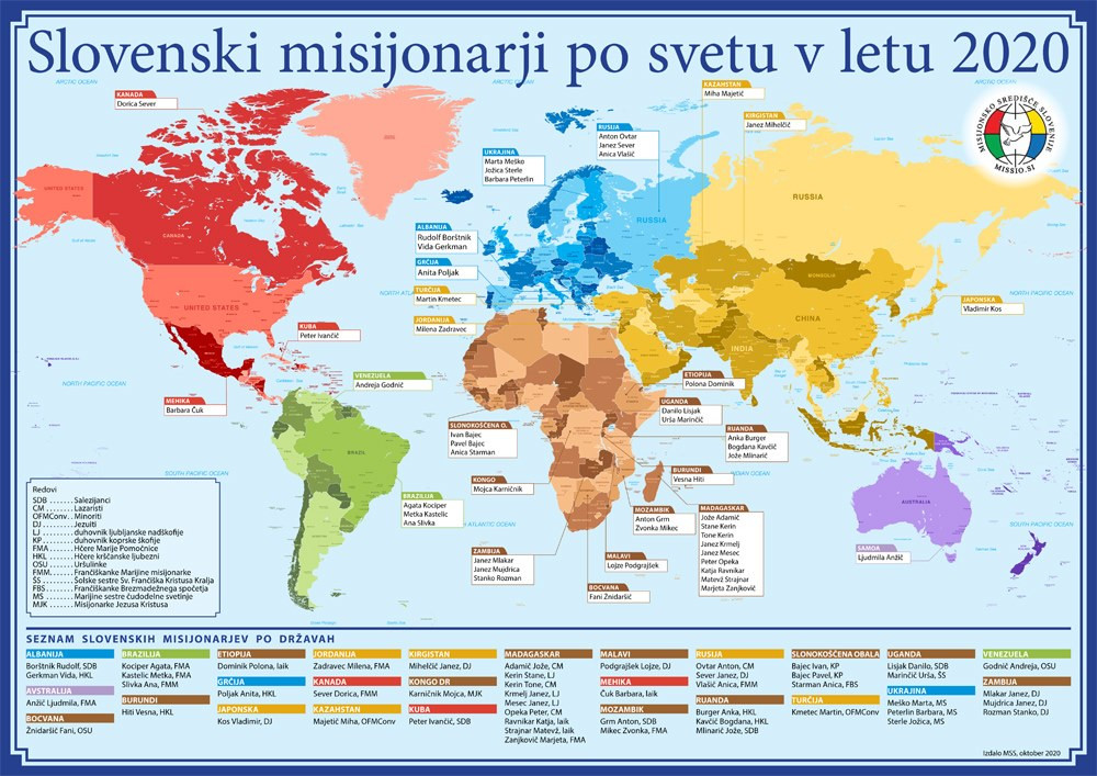 Kje delujejo slovenski misijonarji?