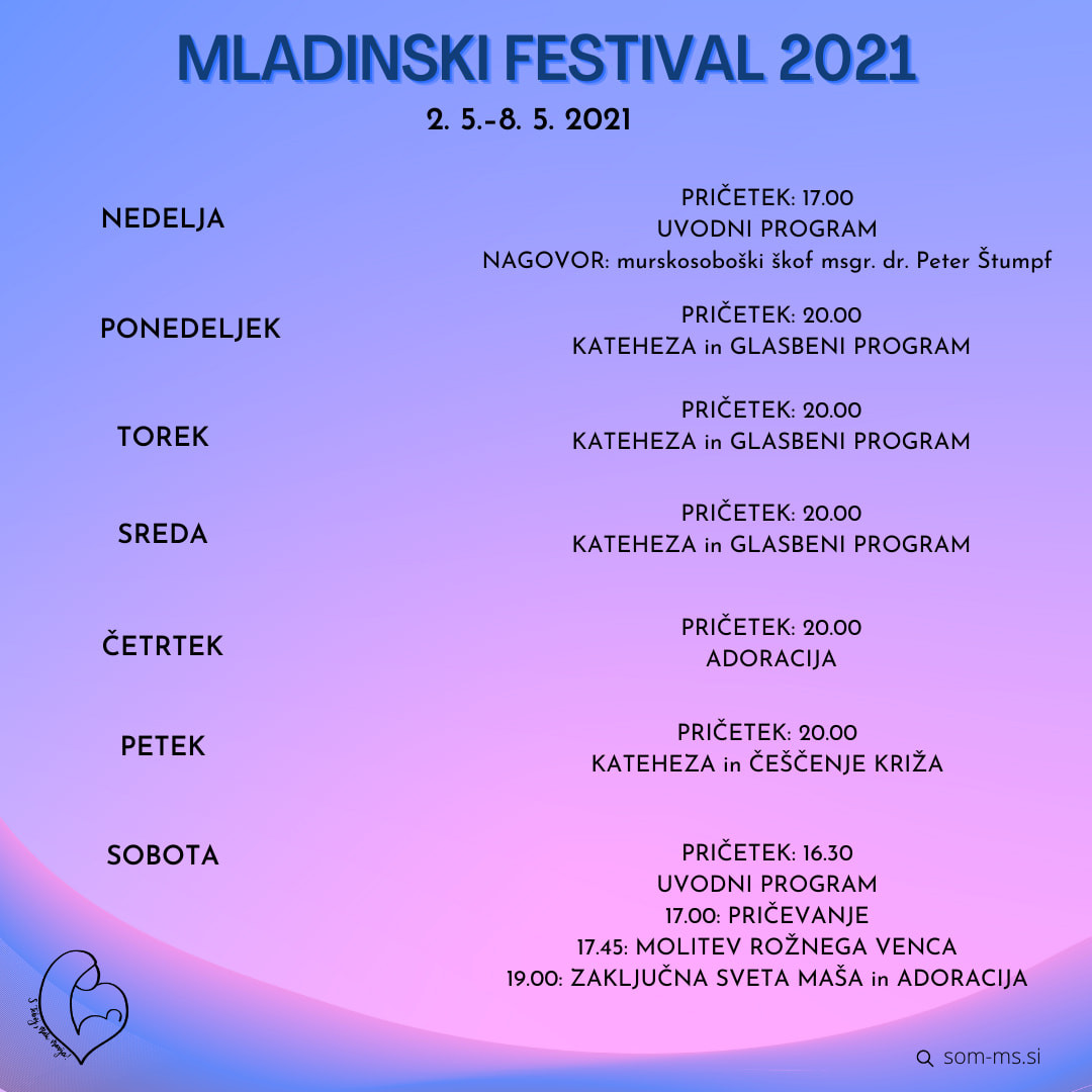 Program 1. mladinskega festivala