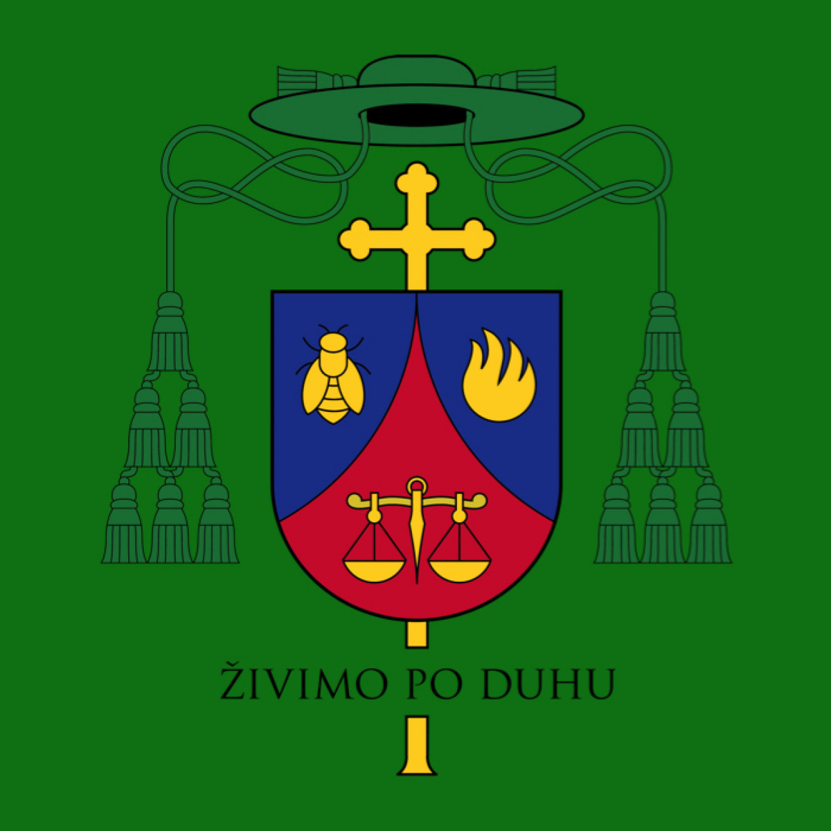Grb in geslo novomeškega škofa Andreja Sajeta