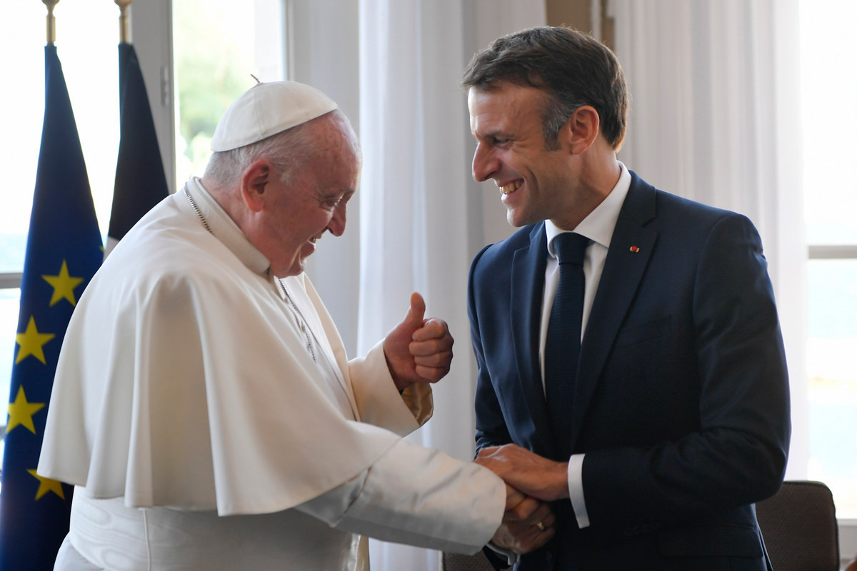 papež in francoski predsednik