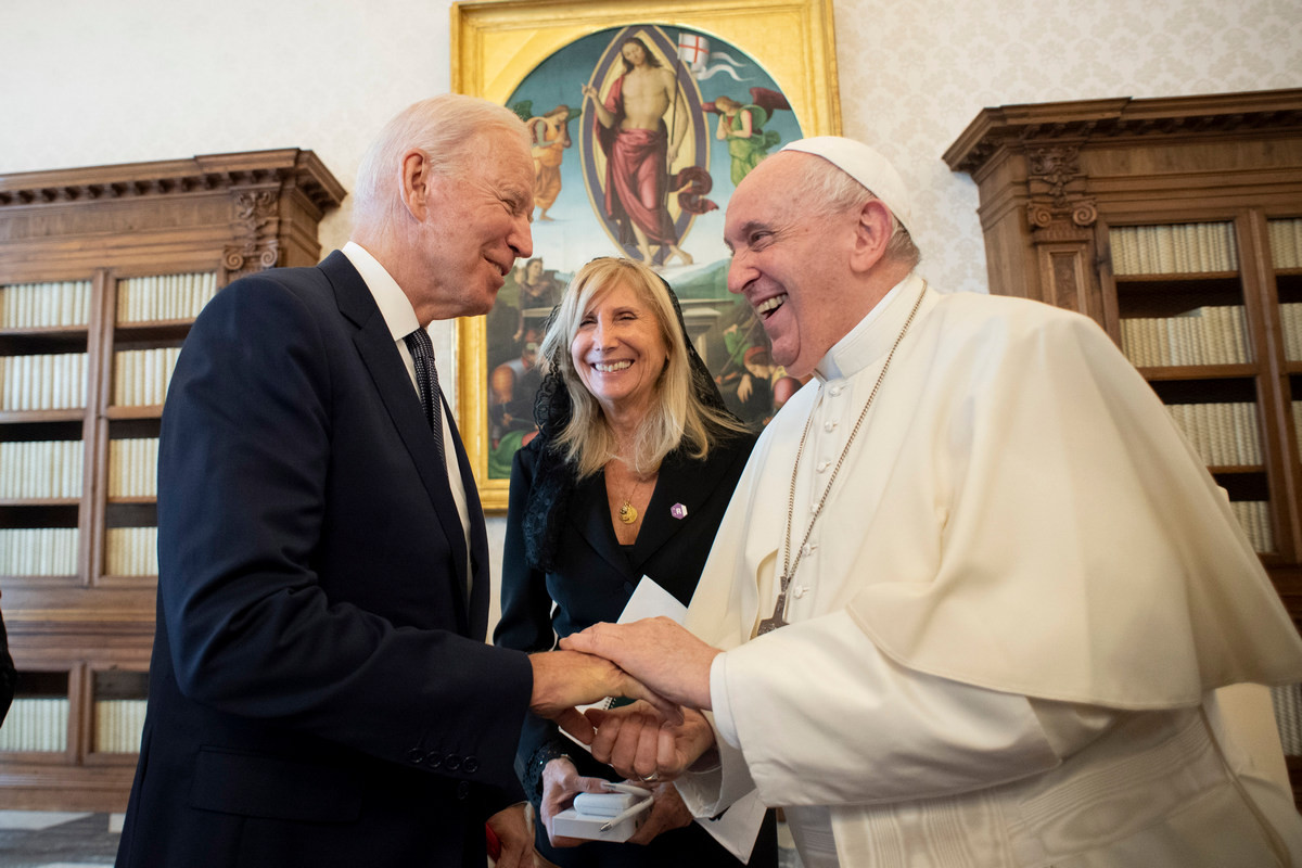 Papež Frančišek in predsednik Joe Biden