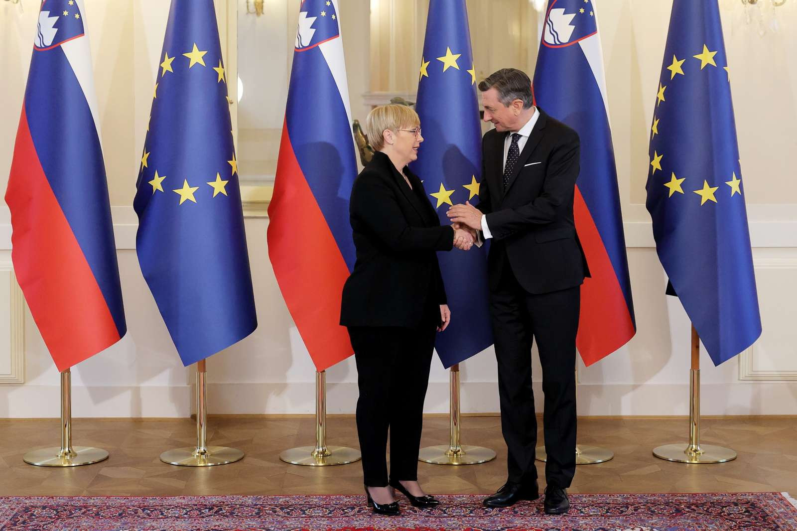 Predsednica republike Nataša Pirc Musar in nekdanji predsednik Borut Pahor.