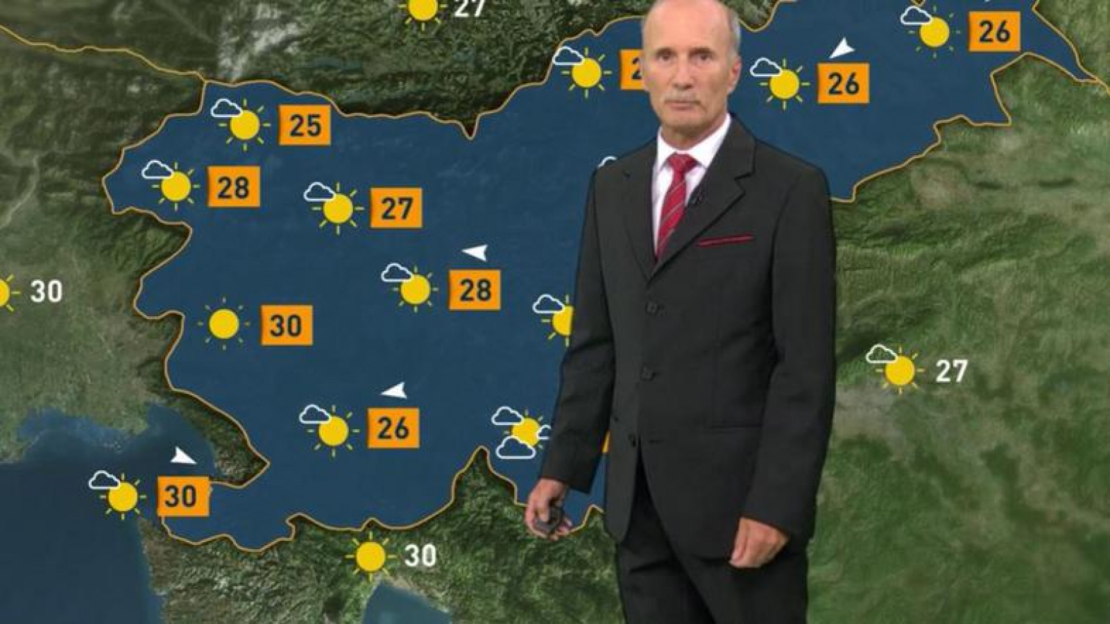 Janez Markošek je napovedoval vreme tudi na TV Slovenija