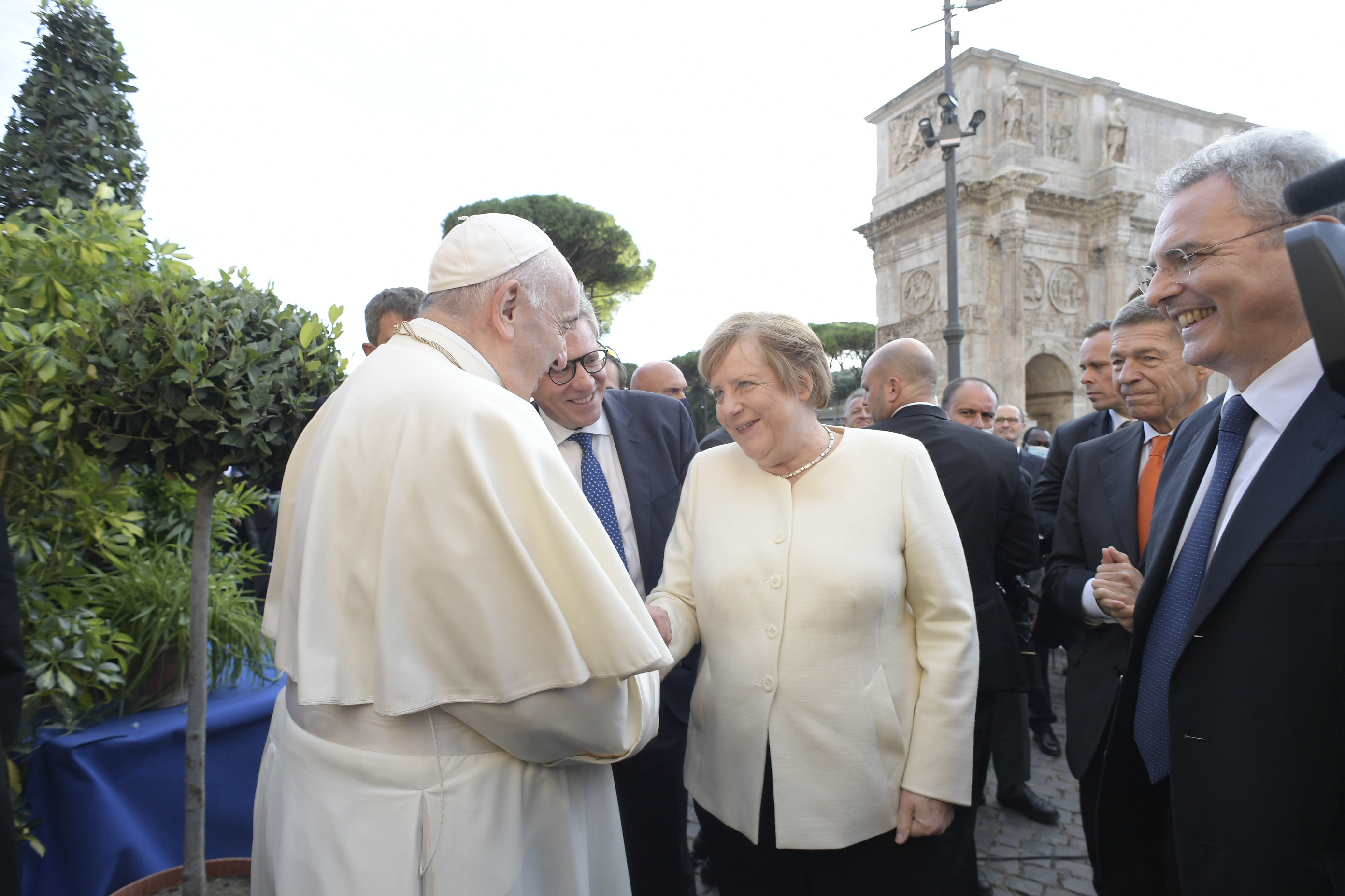 Papež Frančišek in Angela Merkel
