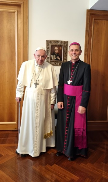 Papež Frančišek in škof Andrej Saje
