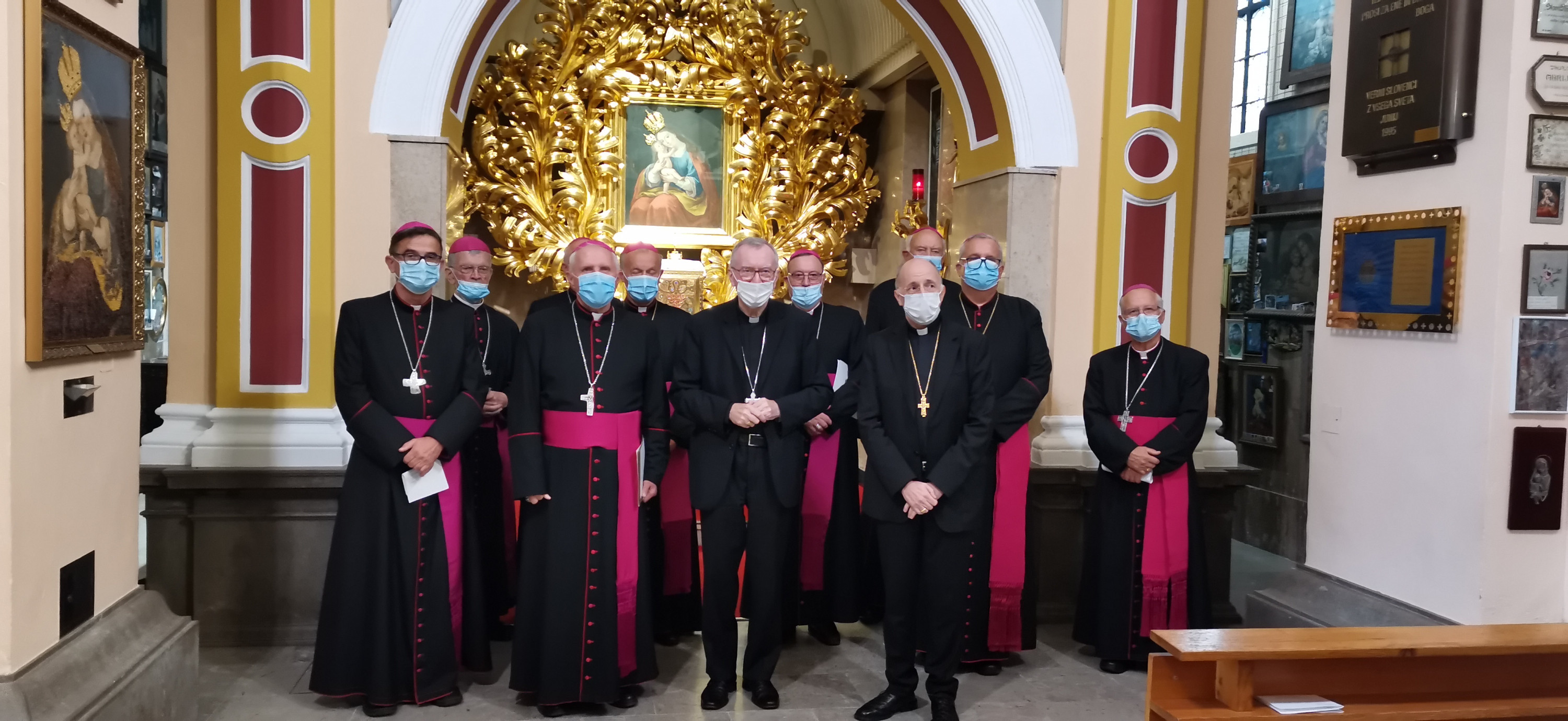 Kardinal Parolin s slovenskimi škofi