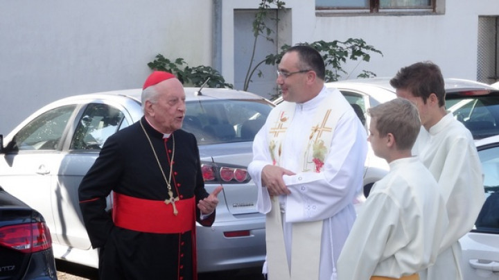 Kardinala je sprejel župnik Matjaž Križnar