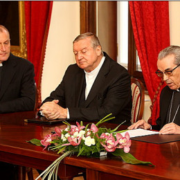 Škof Anton Jamnik, nadškof Alojz Uran in apostolski nuncij v Republiki Sloveniji (photo: Gašper Furman)